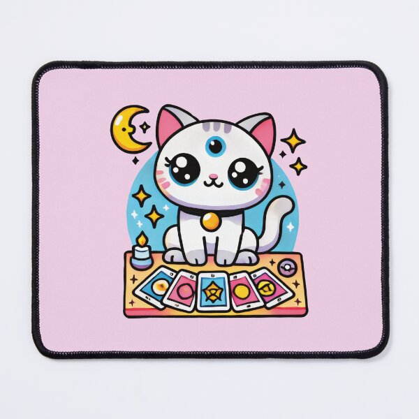 Item preview, kawaii cat doing tarot designed and sold by samah82.