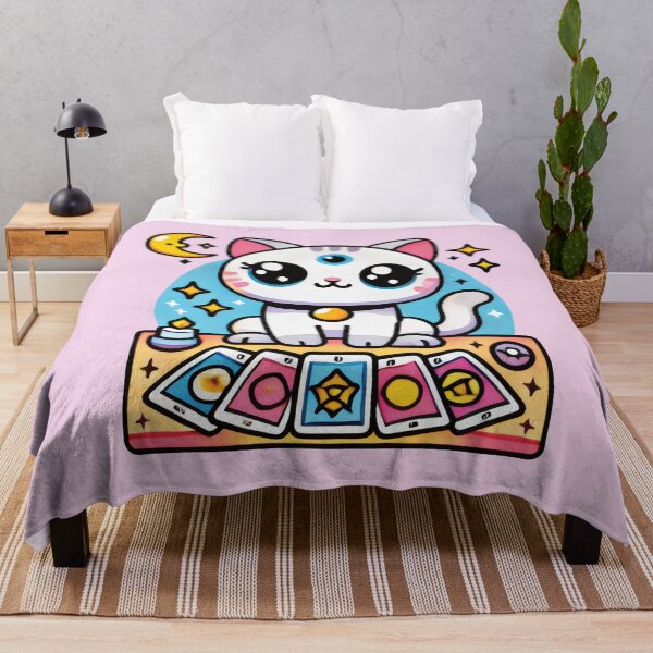 Item preview, kawaii cat doing tarot designed and sold by samah82.