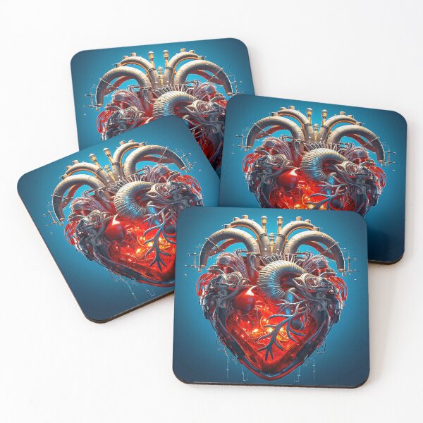 Item preview, Cybernetic Heart of Steel Futuristic Steampunk Fusion designed and sold by Amanda's Factory.