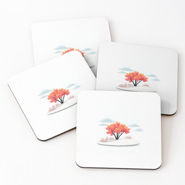 Item preview, Autumn Tree Illustration in Minimalist Vector Style designed and sold by GoldenTealArts.