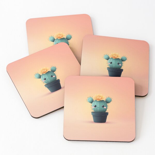 Item preview, Cute Kawaii Cactus in Minimalist Vector Design designed and sold by GoldenTealArts.