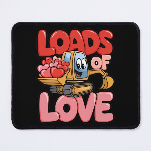 Item preview, Loads of Love Cartoon Excavator with Hearts designed and sold by TrippyBunnyShop.