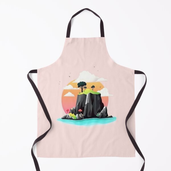 Item preview, Island Vector Illustration in Cute Minimalist Style designed and sold by GoldenTealArts.