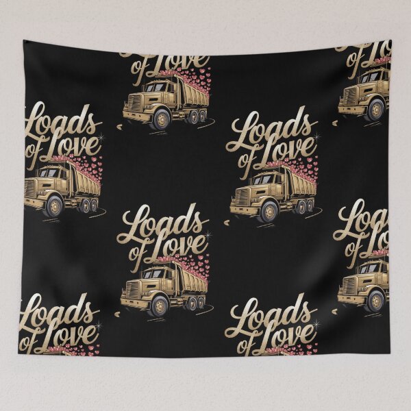 Item preview, Loads of Love Dump Gold Truck with Hearts designed and sold by TrippyBunnyShop.