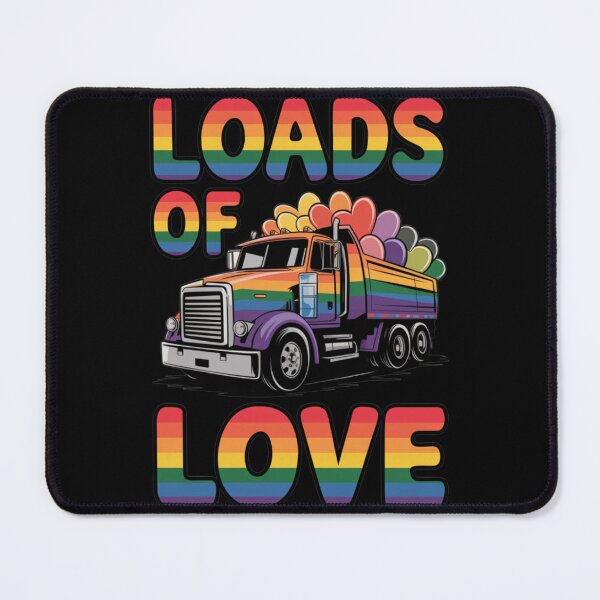 Item preview, Loads of Love Rainbow Truck with Heart Balloons designed and sold by TrippyBunnyShop.