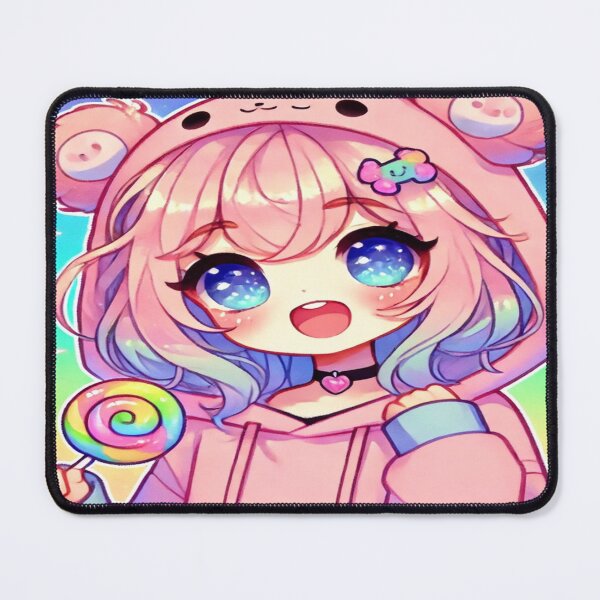 Item preview, Kawaii Girl with Pastel Buns and Lollipop designed and sold by 0Mystica0.