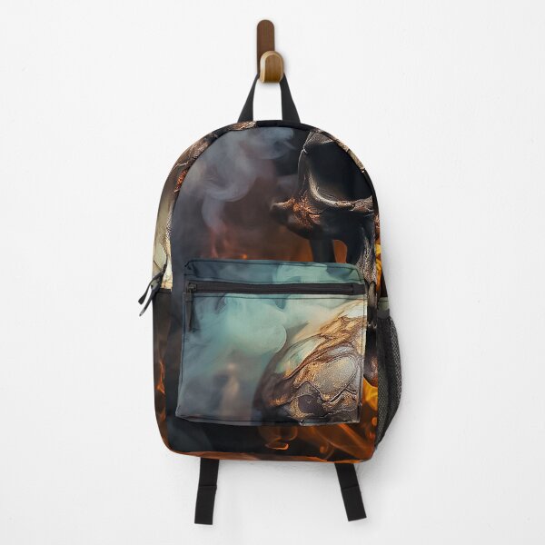 Item preview, Fiery Skull in Smoke Digital Dark Art Masterpiece designed and sold by Amanda's Factory.