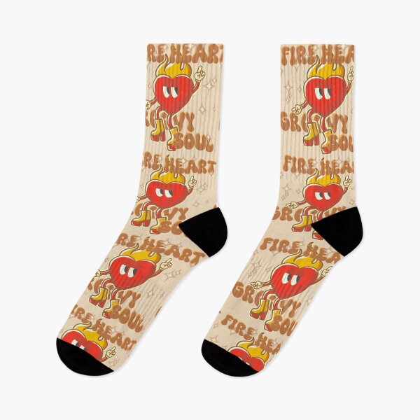 Item preview, Fire Heart, Groovy Soul - Retro Valentine's Day Design designed and sold by petiteToulon.