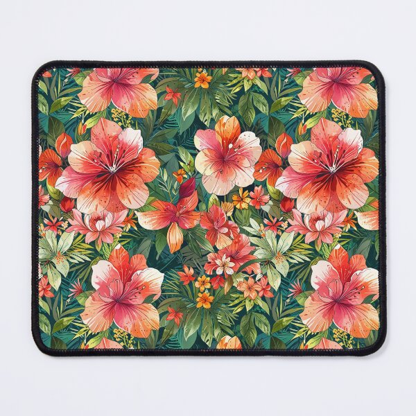 Item preview, Bold tropical flower composition, large red blooms designed and sold by CoolPixels.
