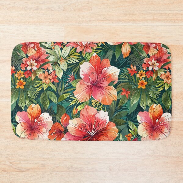 Item preview, Bold tropical flower composition, large red blooms designed and sold by CoolPixels.