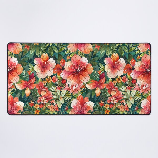 Item preview, Bold tropical flower composition, large red blooms designed and sold by CoolPixels.