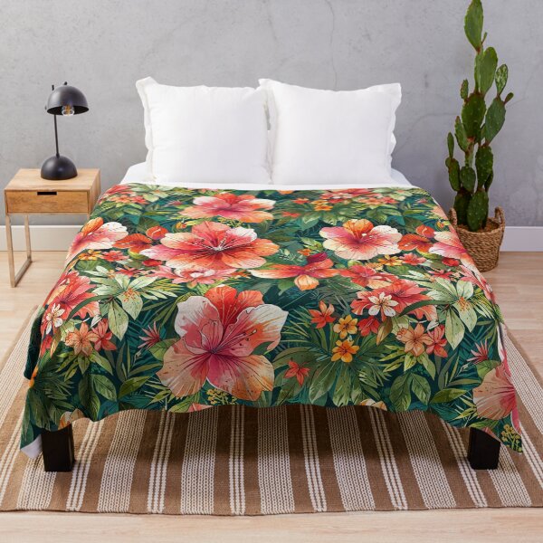 Item preview, Bold tropical flower composition, large red blooms designed and sold by CoolPixels.