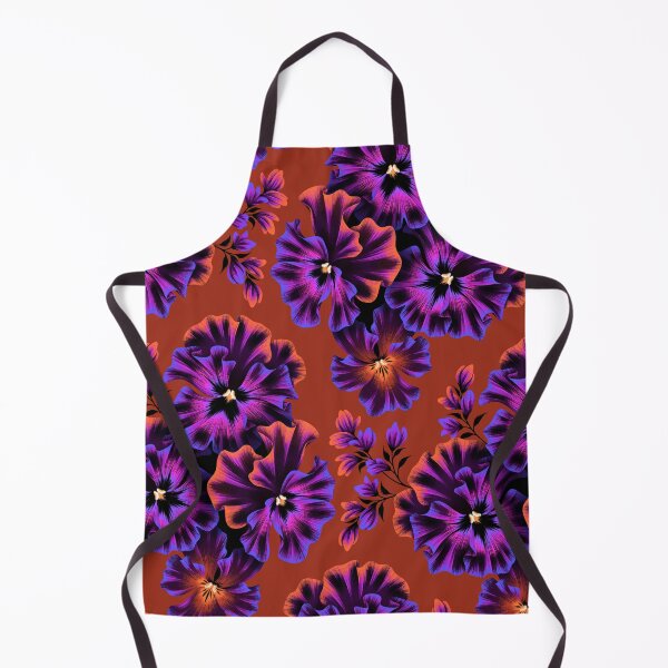 Artikelvorschau, Stiefmütterchen Blumen - Gebranntes Orange / Lila entworfen und verkauft von Andrea Muller.
