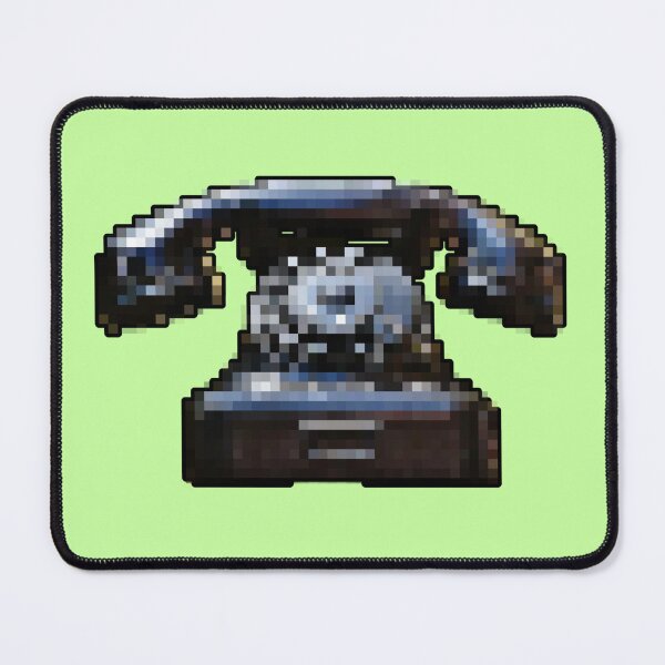 Item preview, pixelated telephone black colour designed and sold by strbpn.