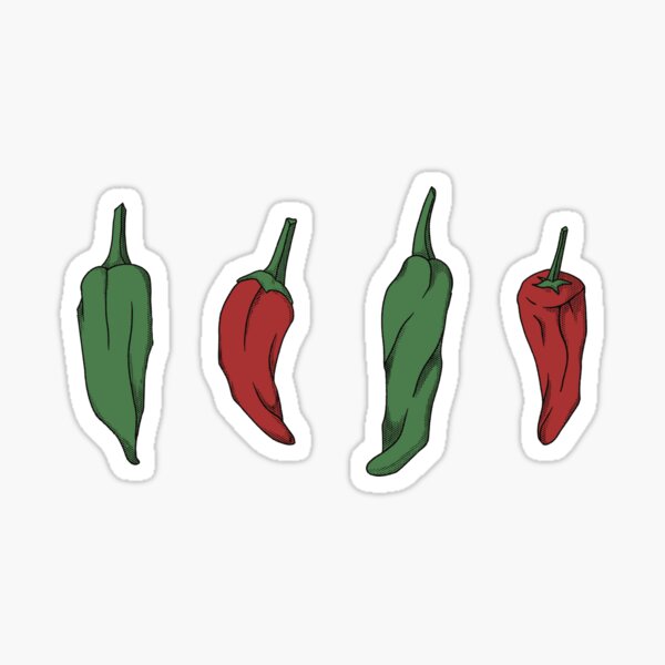 Item preview, Spicy Quartet - Vibrant Chili Pepper Artwork designed and sold by Marny Design.