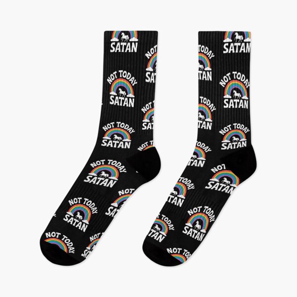 Item preview, Not Today Satan Rainbow Unicorn Magical Whimsical designed and sold by Hananiah Merch.