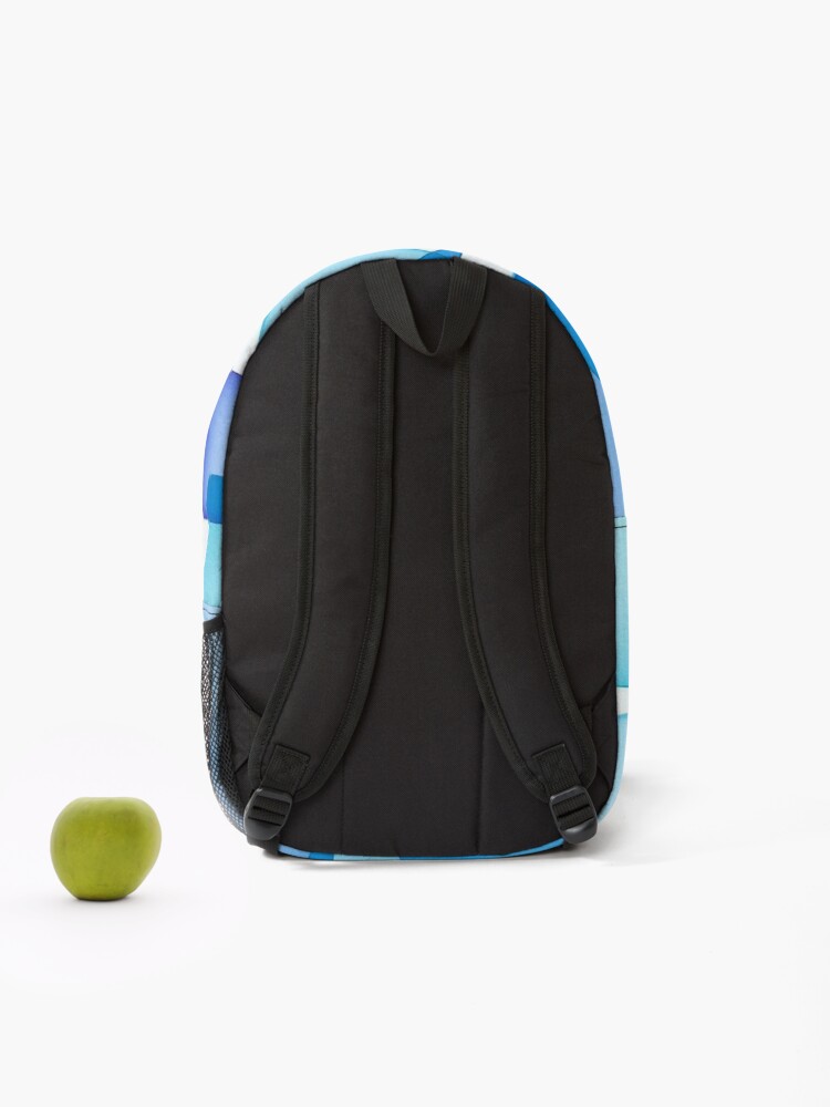 Thumbnail 2 of 3, Backpack, Blue Harmony Geometric Abstract designed and sold by ChrisButler.