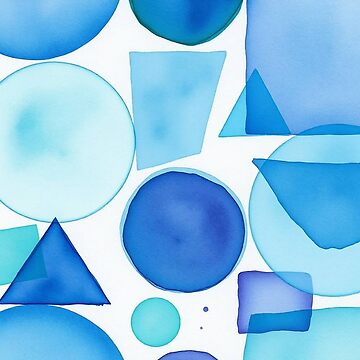 Artwork thumbnail, Blue Harmony Geometric Abstract by ChrisButler