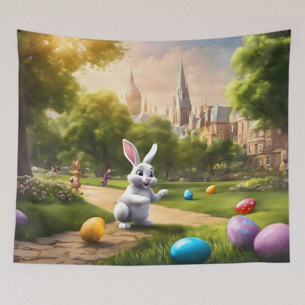 Item preview, Whimsical Easter Scene designed and sold by Pixel Press Prints.