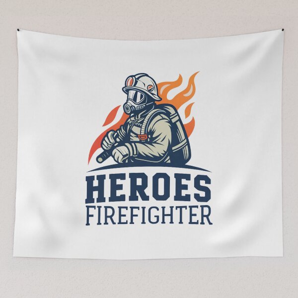 Item preview, Heroes Firefighter Illustration - Brave Firefighting Tribute Design designed and sold by Colorful-Garden.