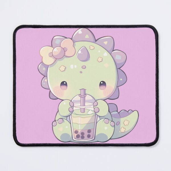 Item preview, Kawaii Pastel Dinosaur Boba Tea designed and sold by NymeriaH.