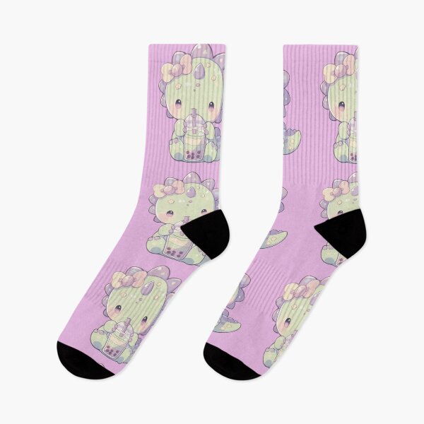 Item preview, Kawaii Pastel Dinosaur Boba Tea designed and sold by NymeriaH.