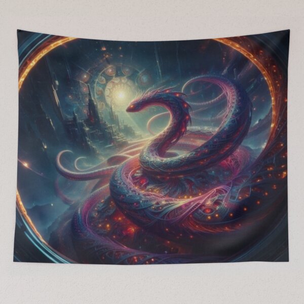 Item preview, AI generated serpentine, dystopian fantasy designed and sold by AI-this-is-AI.