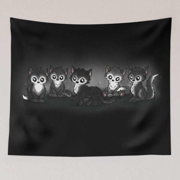 Item preview, cute wolfpack in line designed and sold by Pezi-Creation.