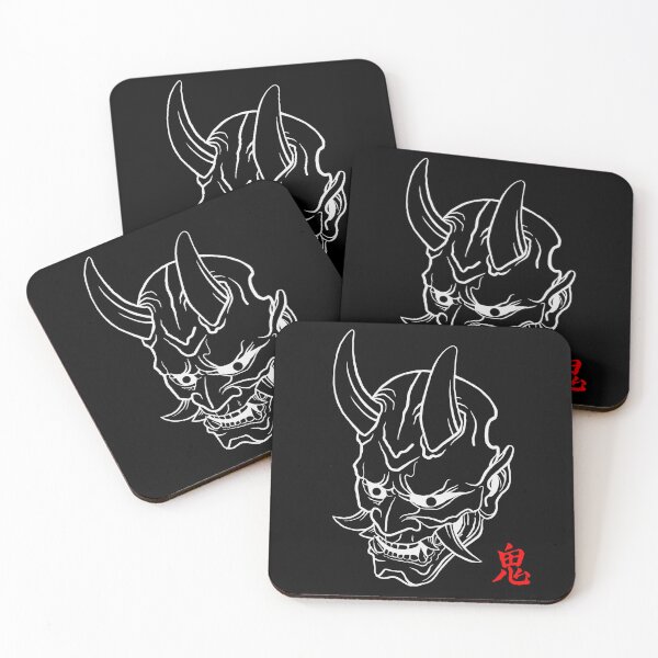 Item preview, Oni Mask (white on black) designed and sold by Nix-sart.