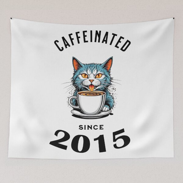 Item preview, Cat Caffeinated Since 2015 designed and sold by LegendaryDesigns.