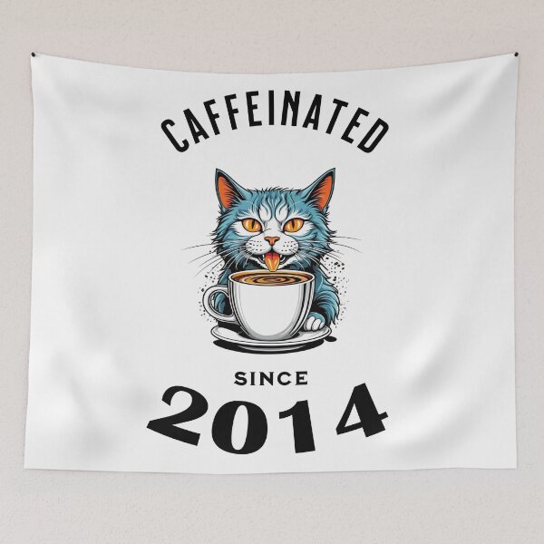 Item preview, Cat Caffeinated Since 2014 designed and sold by LegendaryDesigns.
