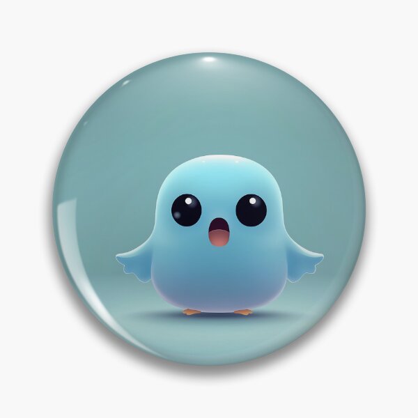 Item preview, Cute Blue Cartoon Bird With Wings designed and sold by GoldenTealArts.