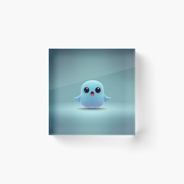 Item preview, Cute Blue Cartoon Bird With Wings designed and sold by GoldenTealArts.
