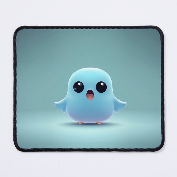 Item preview, Cute Blue Cartoon Bird With Wings designed and sold by GoldenTealArts.
