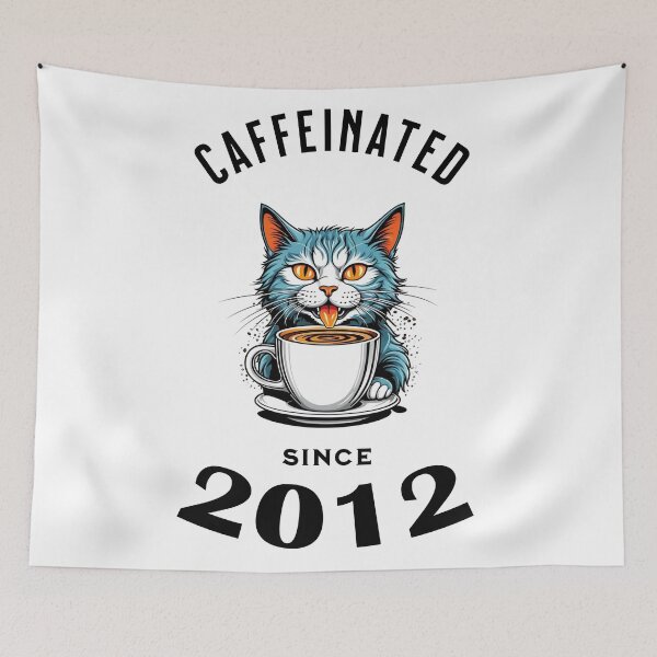 Item preview, Cat Caffeinated Since 2012 designed and sold by LegendaryDesigns.