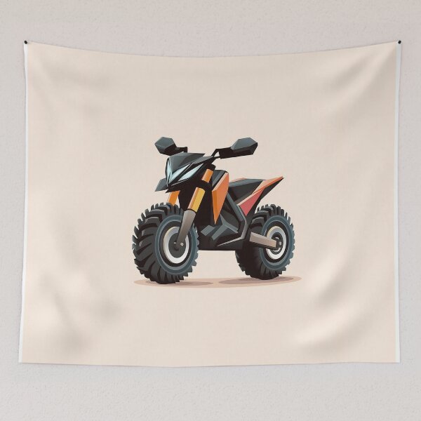 Item preview, Off-Road Motorcycle Minimalist Vector Icon designed and sold by GoldenTealArts.