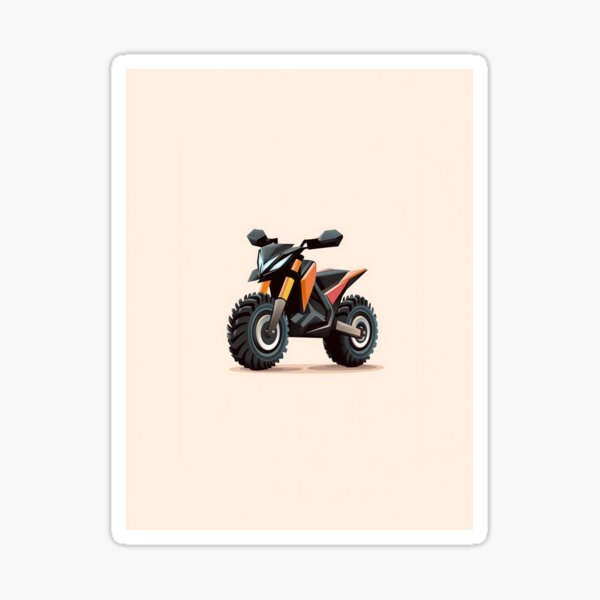 Item preview, Off-Road Motorcycle Minimalist Vector Icon designed and sold by GoldenTealArts.
