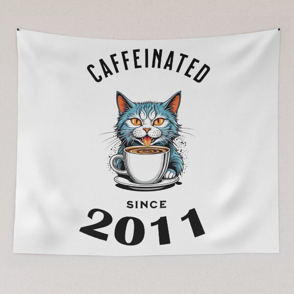 Item preview, Cat Caffeinated Since 2011 designed and sold by LegendaryDesigns.
