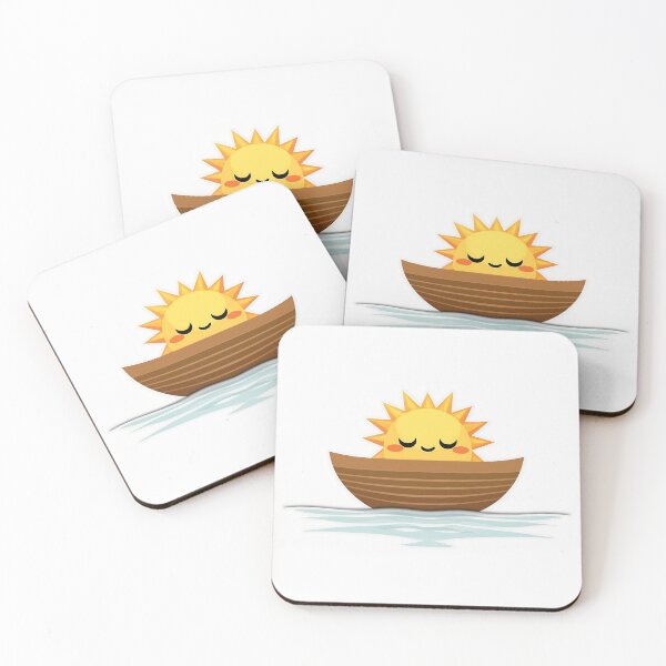 Item preview, Floating Sun in Wooden Boat Illustration designed and sold by GoldenTealArts.