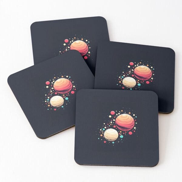 Item preview, Colorful Minimalist Planets Vector Art designed and sold by GoldenTealArts.