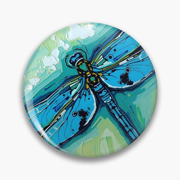 Item preview, Dragonfly Abstract Painting Blue designed and sold by druidwolfart.