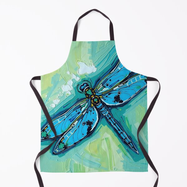 Item preview, Dragonfly Abstract Painting Blue designed and sold by druidwolfart.
