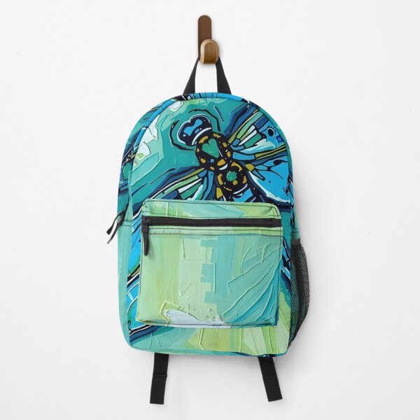 Item preview, Dragonfly Abstract Painting Blue designed and sold by druidwolfart.