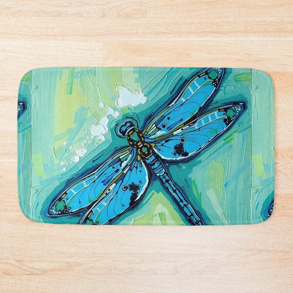 Item preview, Dragonfly Abstract Painting Blue designed and sold by druidwolfart.