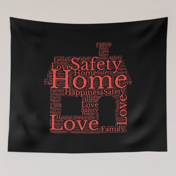 Item preview, Home, Love, Safety, and Happiness Word Art T-Shirt designed and sold by EwaMariaShop.