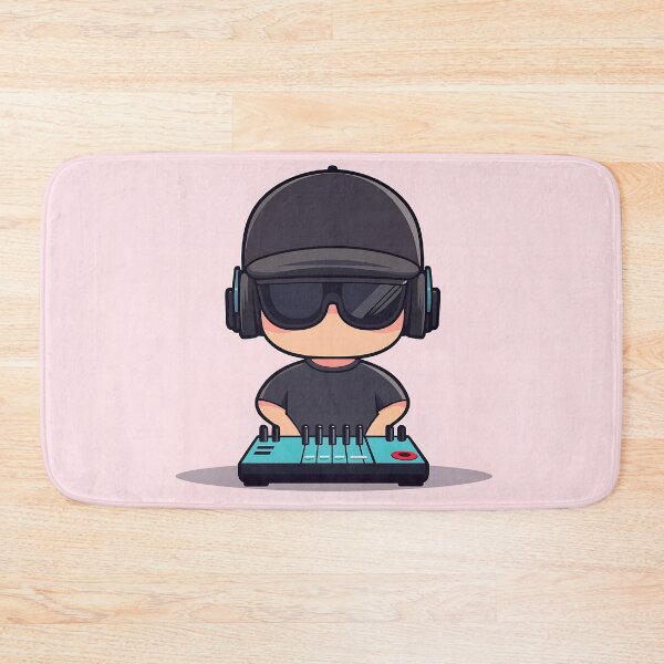 Item preview, DJ Cartoon Mascot Vector Illustration designed and sold by GoldenTealArts.