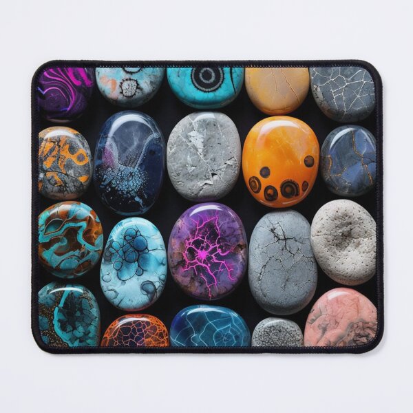 Item preview, Decorative Oval Stone, Multicolor Stone Print designed and sold by PixelStoneDesign .