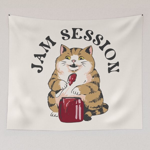 Item preview, Jam Session - Fat Cat Enjoying designed and sold by FlashCraft Design.