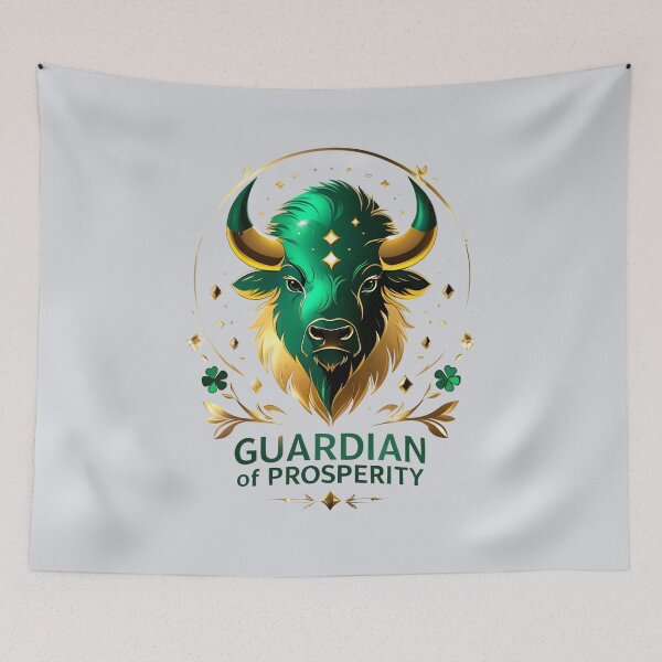 Item preview, Guardian of Prosperity - Lucky Bison Spirit Animal Art by LaLi Designs designed and sold by LaLi-Designs.