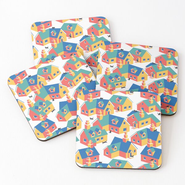 Item preview, Black cats village on a sunny day designed and sold by runcatrun.